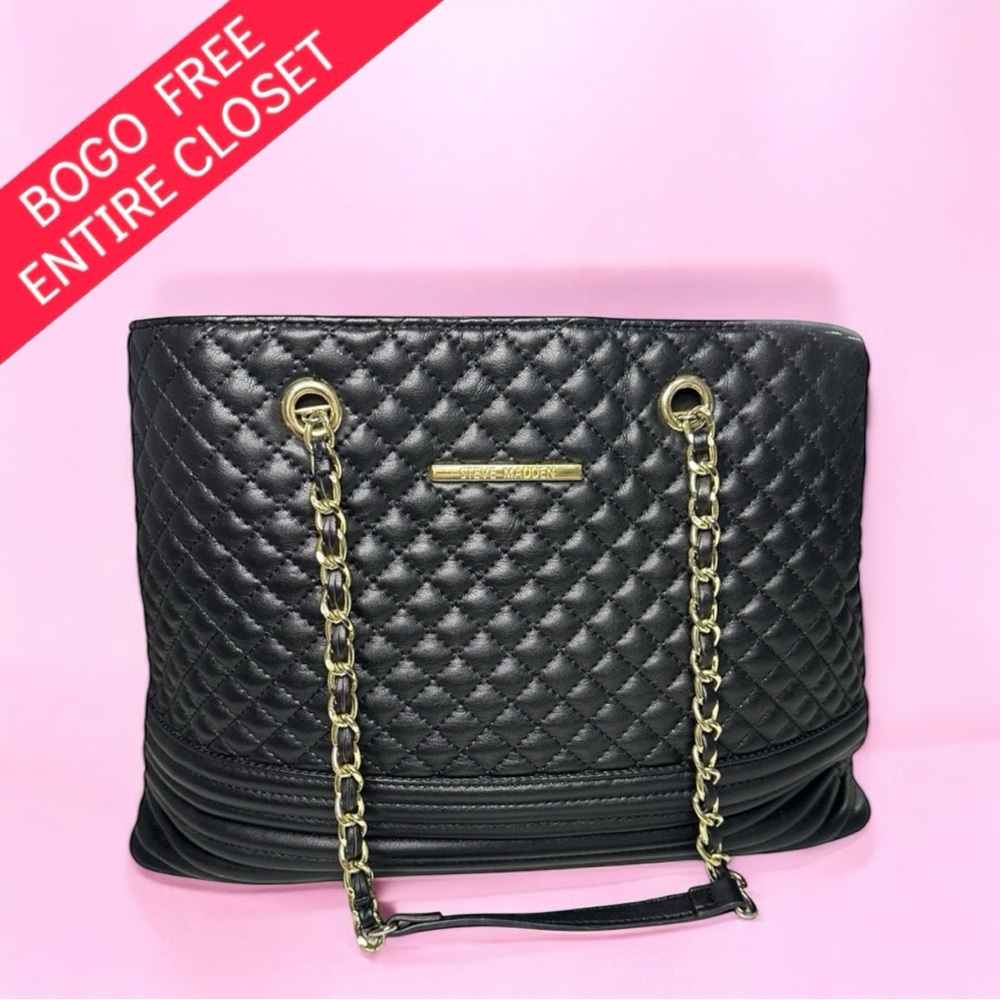 Steve Madden Faux Leather Quilted Shoulder Bag